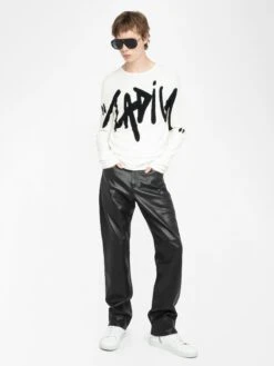 Zadig & Voltaire Teiss Cashmere Sweater Ecru -Zadig Et Voltaire KMSW01780 ECRU ADDI 1 681b67fd0d2e0