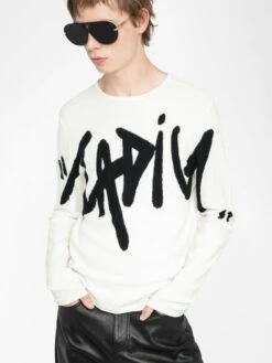 Zadig & Voltaire Teiss Cashmere Sweater Ecru -Zadig Et Voltaire KMSW01780 ECRU HOVER 681b67f578dd8