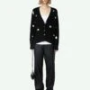 Zadig & Voltaire Mirka Stars Cashmere Cardigan Black