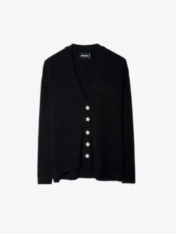 Zadig & Voltaire Mirka Jewelled Cashmere Cardigan Black -Zadig Et Voltaire KWCA00002 NOIR PACKSHOT