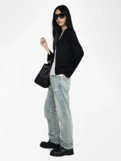 Zadig & Voltaire Jemma Wool Cardigan Black 2 Zadig & Voltaire Jemma Wool Cardigan Black -Zadig Et Voltaire KWCA00579 BLACK ADDI 2 685d210fda9a2