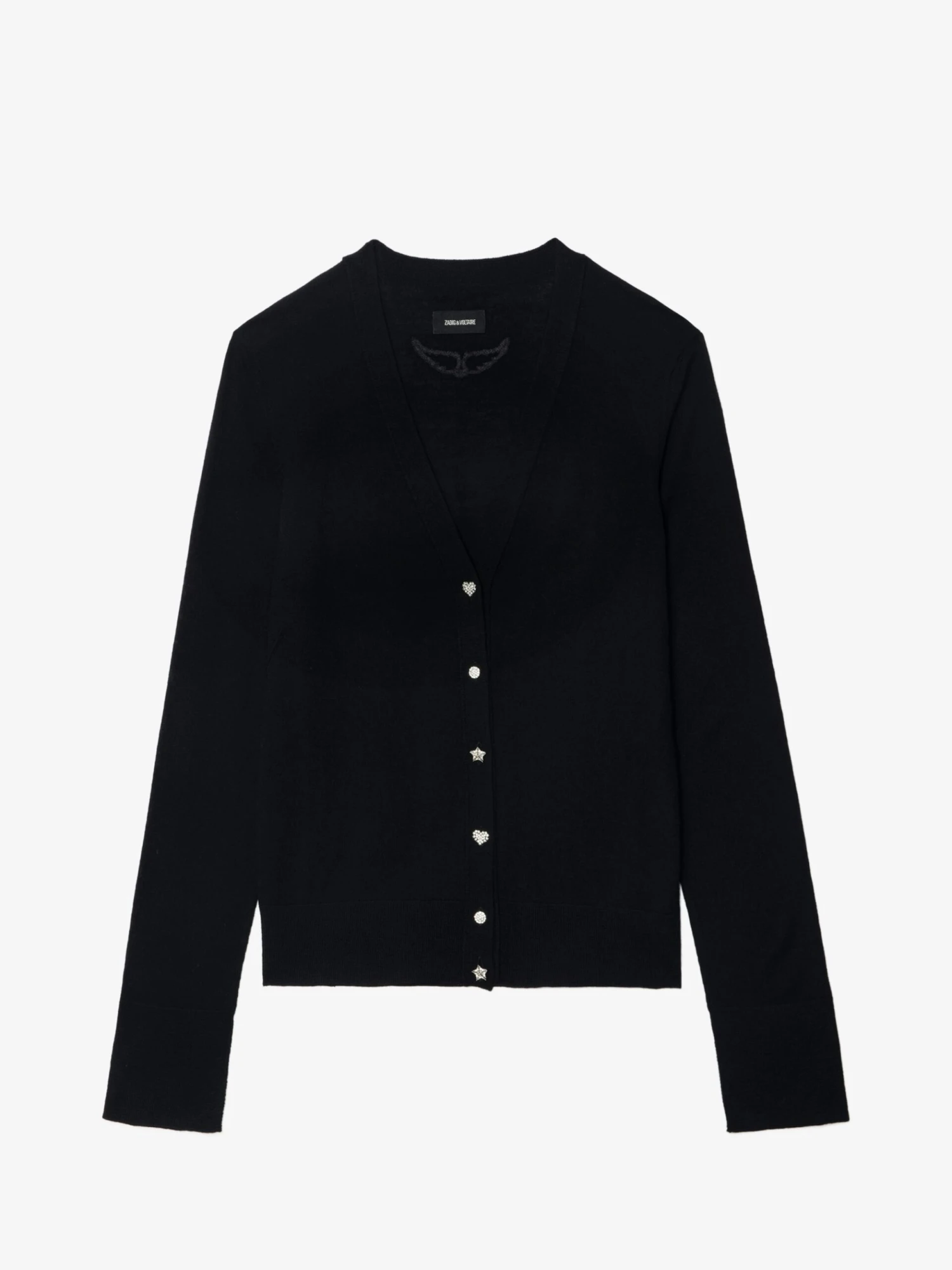Jemma Wool Cardigan Black Zadig & Voltaire Jemma Wool Cardigan Black -Zadig Et Voltaire KWCA00579 BLACK PACKSHOT 68628739c8050 scaled