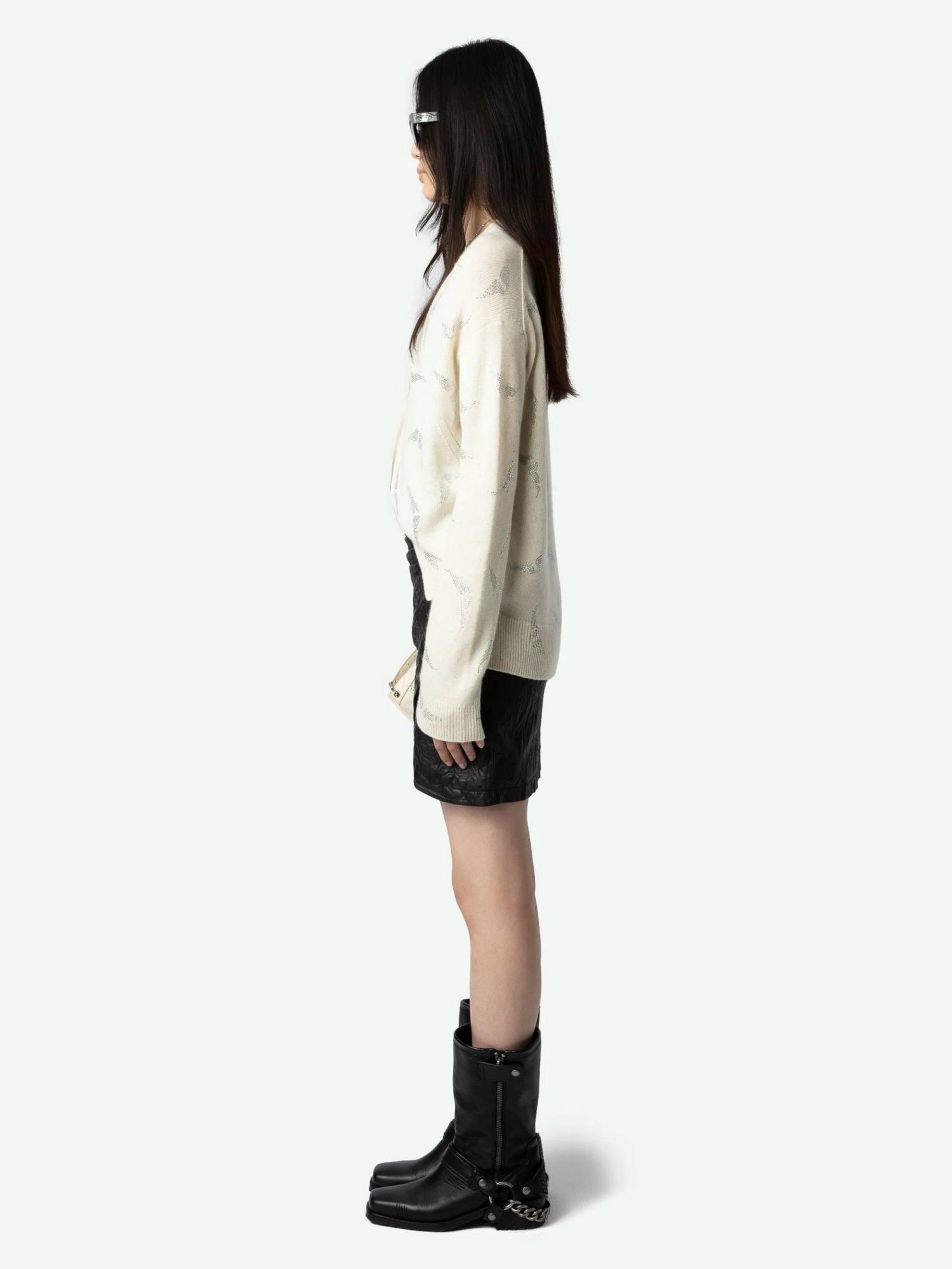 Mirka Diamanté Wings Cashmere Cardigan Flake Zadig & Voltaire Mirka Diamanté Wings Cashmere Cardigan Flake -Zadig Et Voltaire KWCA00587 FLAKE ADDI 1 668d0036c17b1 scaled