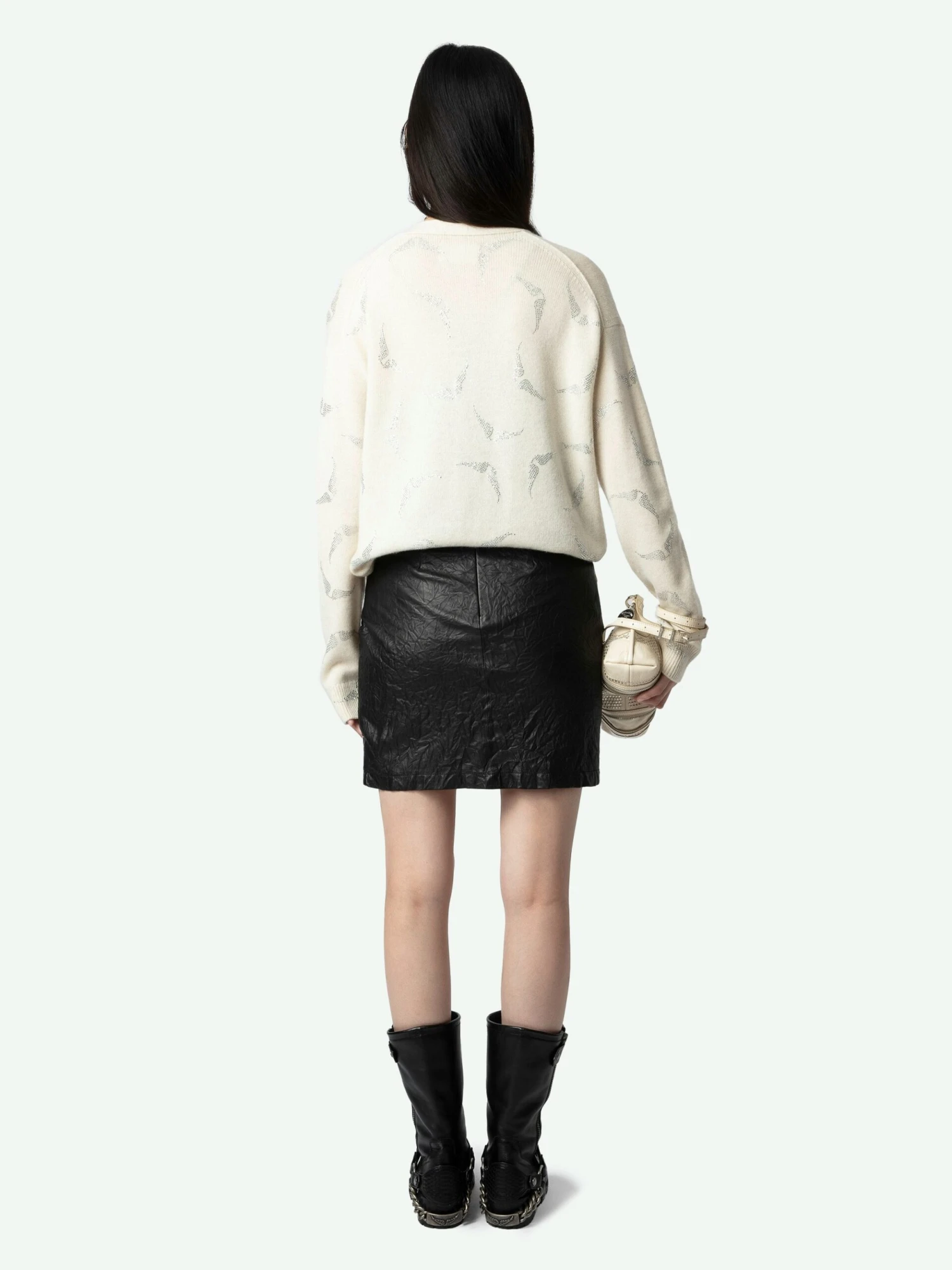 Mirka Diamanté Wings Cashmere Cardigan Flake Zadig & Voltaire Mirka Diamanté Wings Cashmere Cardigan Flake -Zadig Et Voltaire KWCA00587 FLAKE BACK 668d005f80ac5 scaled