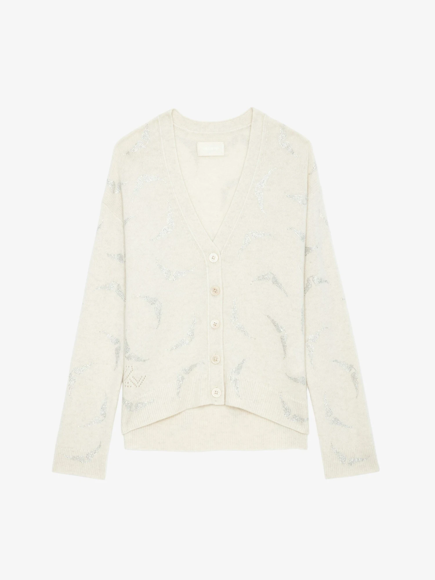 Mirka Diamanté Wings Cashmere Cardigan Flake Zadig & Voltaire Mirka Diamanté Wings Cashmere Cardigan Flake -Zadig Et Voltaire KWCA00587 FLAKE PACKSHOT 6694ec20e7c57 scaled