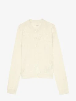Zadig & Voltaire Alpha Cardigan Ecru 7 Zadig & Voltaire Alpha Cardigan Ecru -Zadig Et Voltaire KWCA01585 ECRU PACKSHOT 67a626dfe8172
