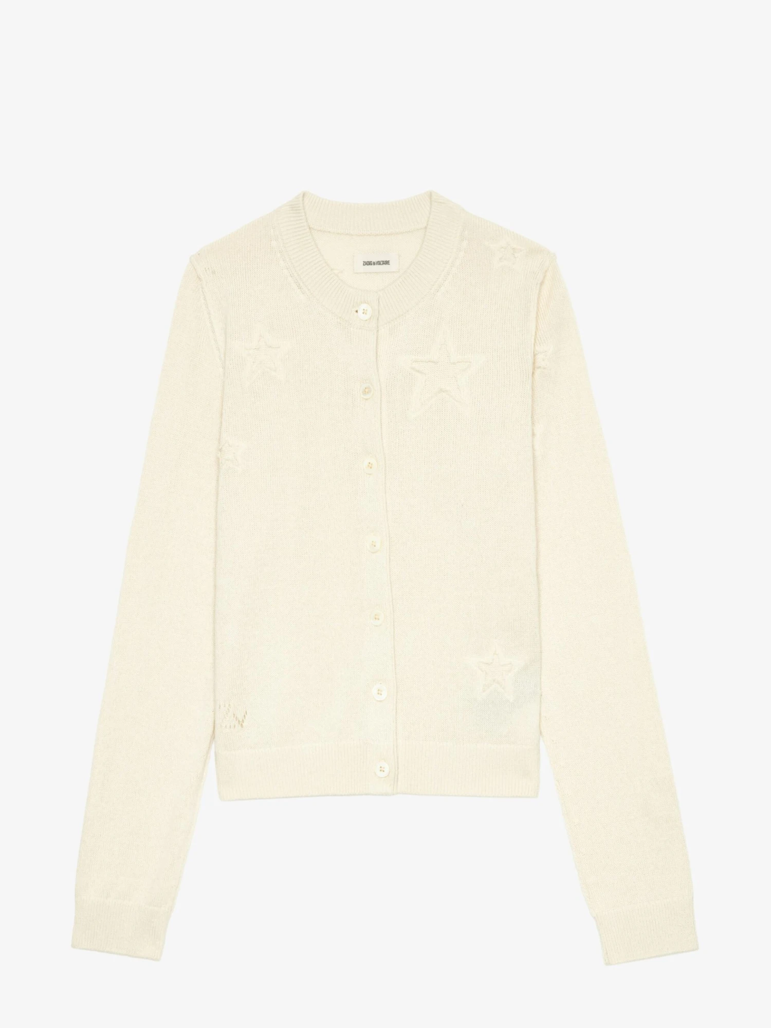 Alpha Cardigan Ecru Zadig & Voltaire Alpha Cardigan Ecru -Zadig Et Voltaire KWCA01585 ECRU PACKSHOT 67a626dfe8172 scaled