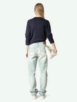 Zadig & Voltaire Alpha Cardigan Encre 4 Zadig & Voltaire Alpha Cardigan Encre -Zadig Et Voltaire KWCA01585 ENCRE BACK 67b75b3022e1c