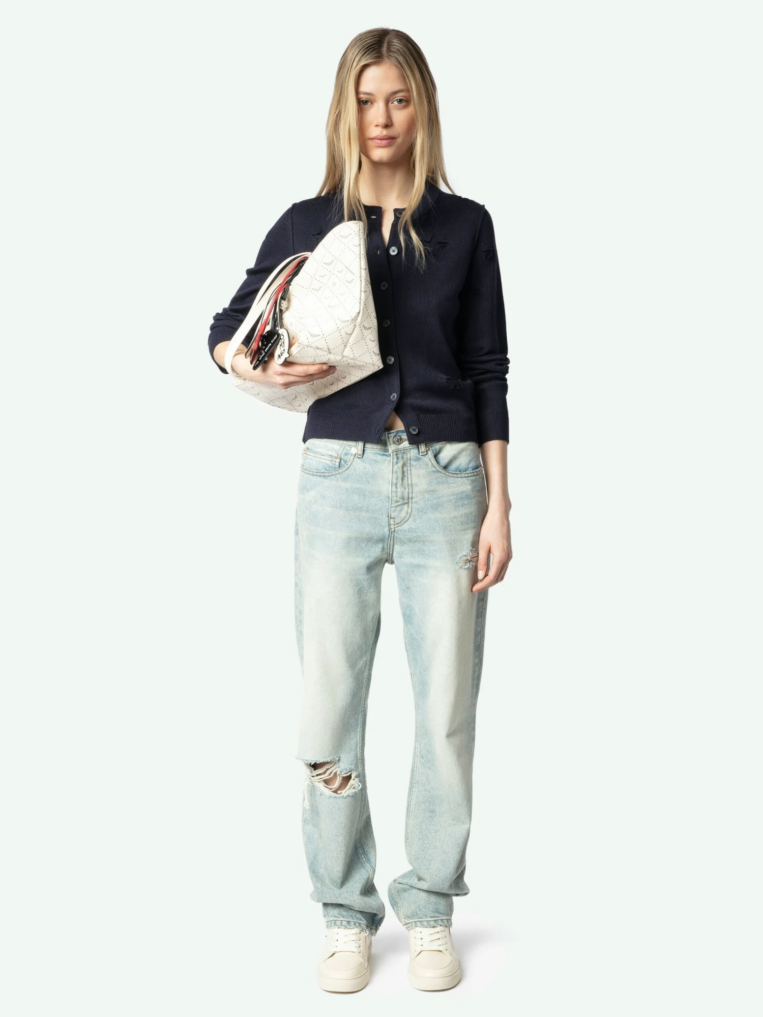 Alpha Cardigan Encre Zadig & Voltaire Alpha Cardigan Encre -Zadig Et Voltaire KWCA01585 ENCRE SHOOTING 67b75abe5d0ff scaled