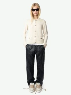 Zadig & Voltaire Marcya Cashmere Cardigan Ecru