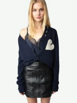 Zadig & Voltaire Travia Cashmere Cardigan Encre -Zadig Et Voltaire KWCA01615 ENCRE ADDI 1 67234dd9e72b2