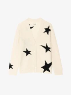 Zadig & Voltaire Mirkaz Cashmere Cardigan Ecru 4 Zadig & Voltaire Mirkaz Cashmere Cardigan Ecru -Zadig Et Voltaire KWCA01626 ECRU PACKSHOT 6866816bda086