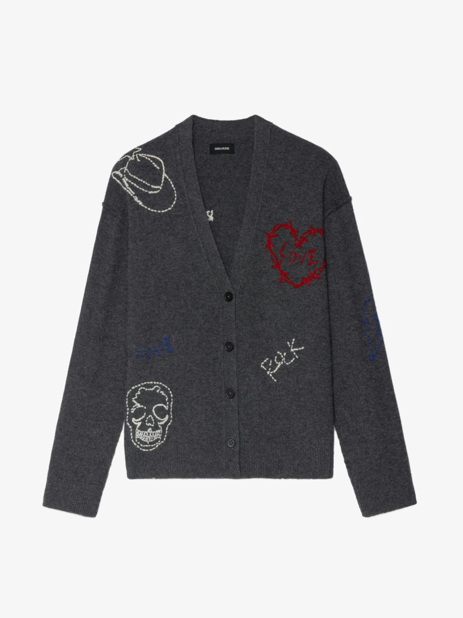 Mirkaz Cashmere Cardigan Anthracite Zadig & Voltaire Mirkaz Cashmere Cardigan Anthracite -Zadig Et Voltaire KWCA01630 ANTHRACITE PACKSHOT 687df387f0cc2 scaled