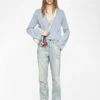 Zadig & Voltaire Nolly Cashmere Cardigan Light Blue