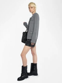 Zadig & Voltaire Lucy Cardigan Anthracite -Zadig Et Voltaire KWCA01634 ANTHRACITE ADDI 3 685e8c9d26b43