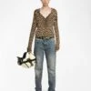 Zadig & Voltaire Manala Cashmere Cardigan Daim