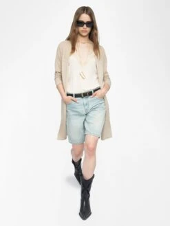 Zadig & Voltaire Daffyz Cashmere Cardigan Cream 2 Zadig & Voltaire Daffyz Cashmere Cardigan Cream -Zadig Et Voltaire KWCA01666 CREAM ADDI 1 6849a4535c0ff