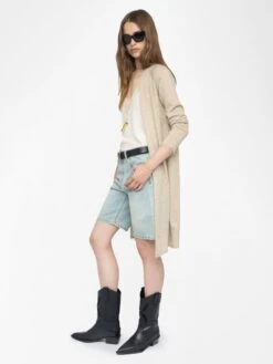 Zadig & Voltaire Daffyz Cashmere Cardigan Cream 4 Zadig & Voltaire Daffyz Cashmere Cardigan Cream -Zadig Et Voltaire KWCA01666 CREAM ADDI 3 6849a4da063b4