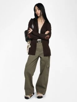 Zadig & Voltaire Cosya Cardigan Dark Chocolate 2 Zadig & Voltaire Cosya Cardigan Dark Chocolate -Zadig Et Voltaire KWCA01668 DARK CHOCOLATE ADDI 1 685d219f08446