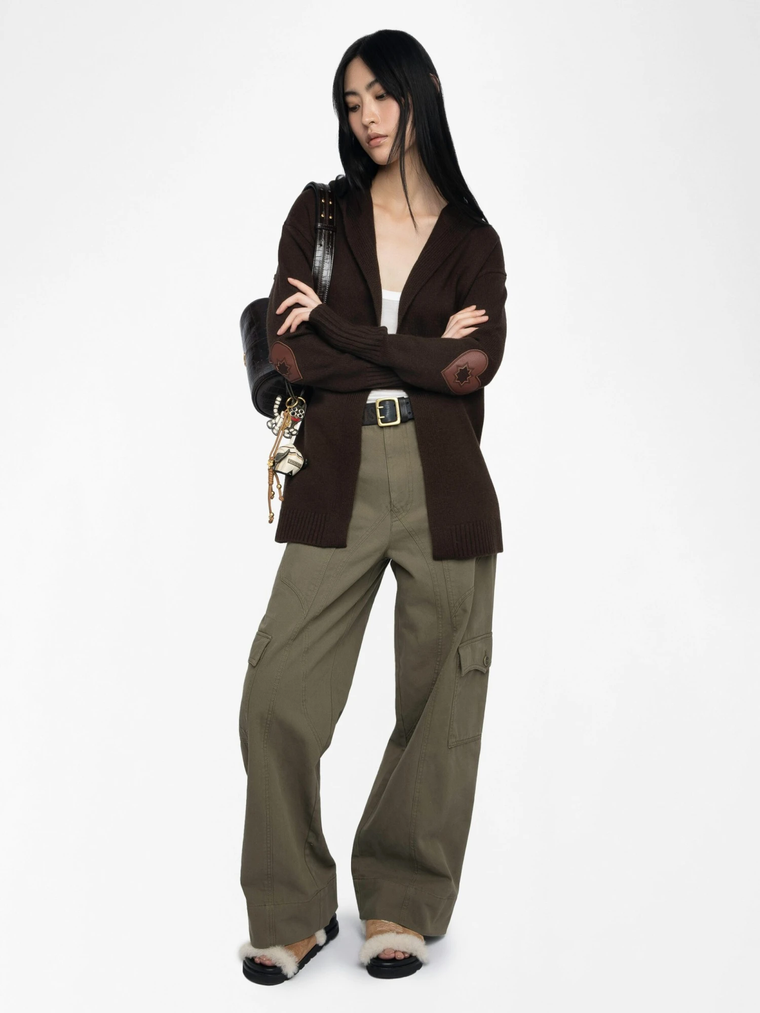 Cosya Cardigan Dark chocolate Zadig & Voltaire Cosya Cardigan Dark Chocolate -Zadig Et Voltaire KWCA01668 DARK CHOCOLATE ADDI 1 685d219f08446 scaled