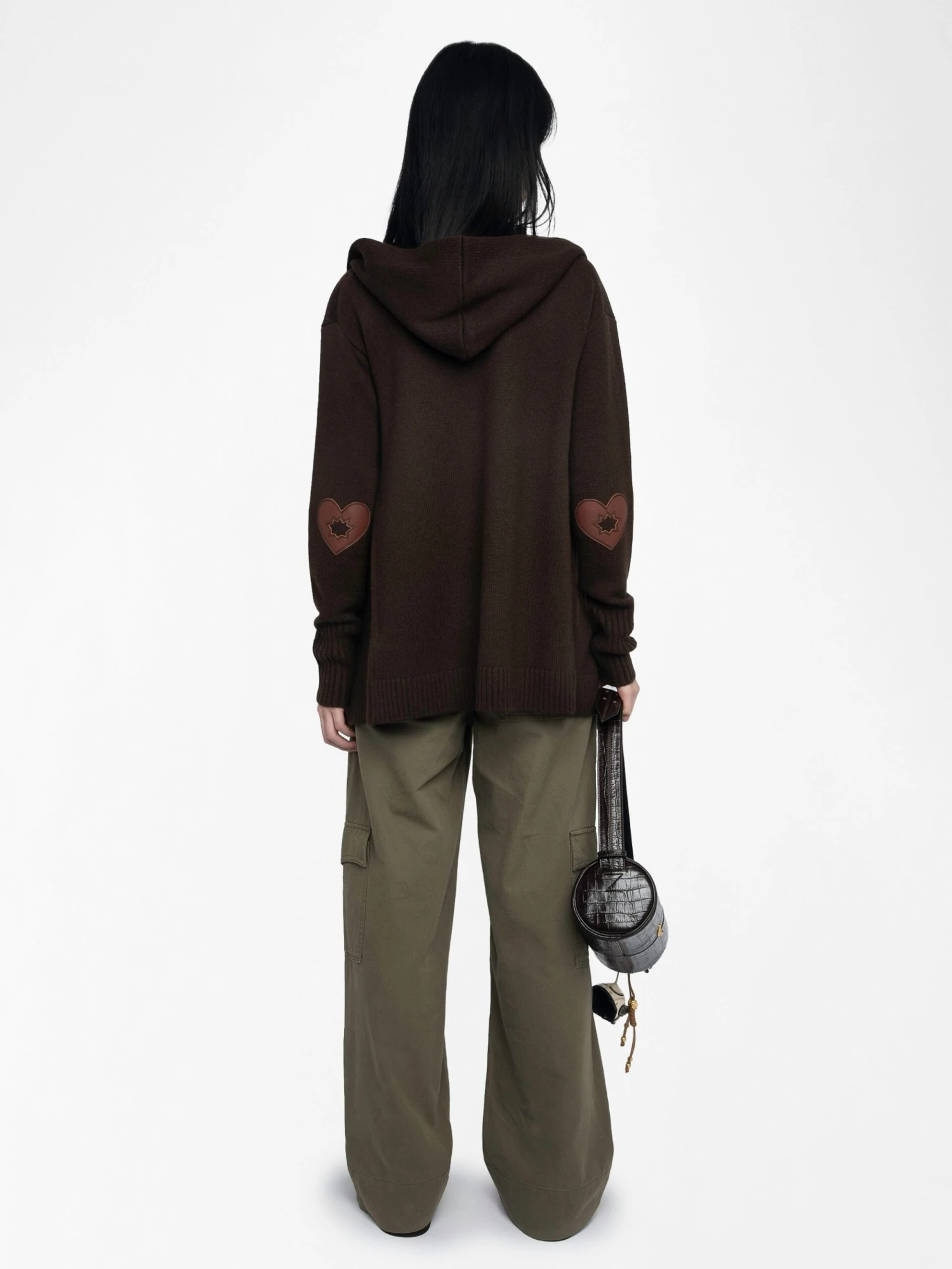 Cosya Cardigan Dark chocolate Zadig & Voltaire Cosya Cardigan Dark Chocolate -Zadig Et Voltaire KWCA01668 DARK CHOCOLATE BACK 685d21ae4bc0e scaled