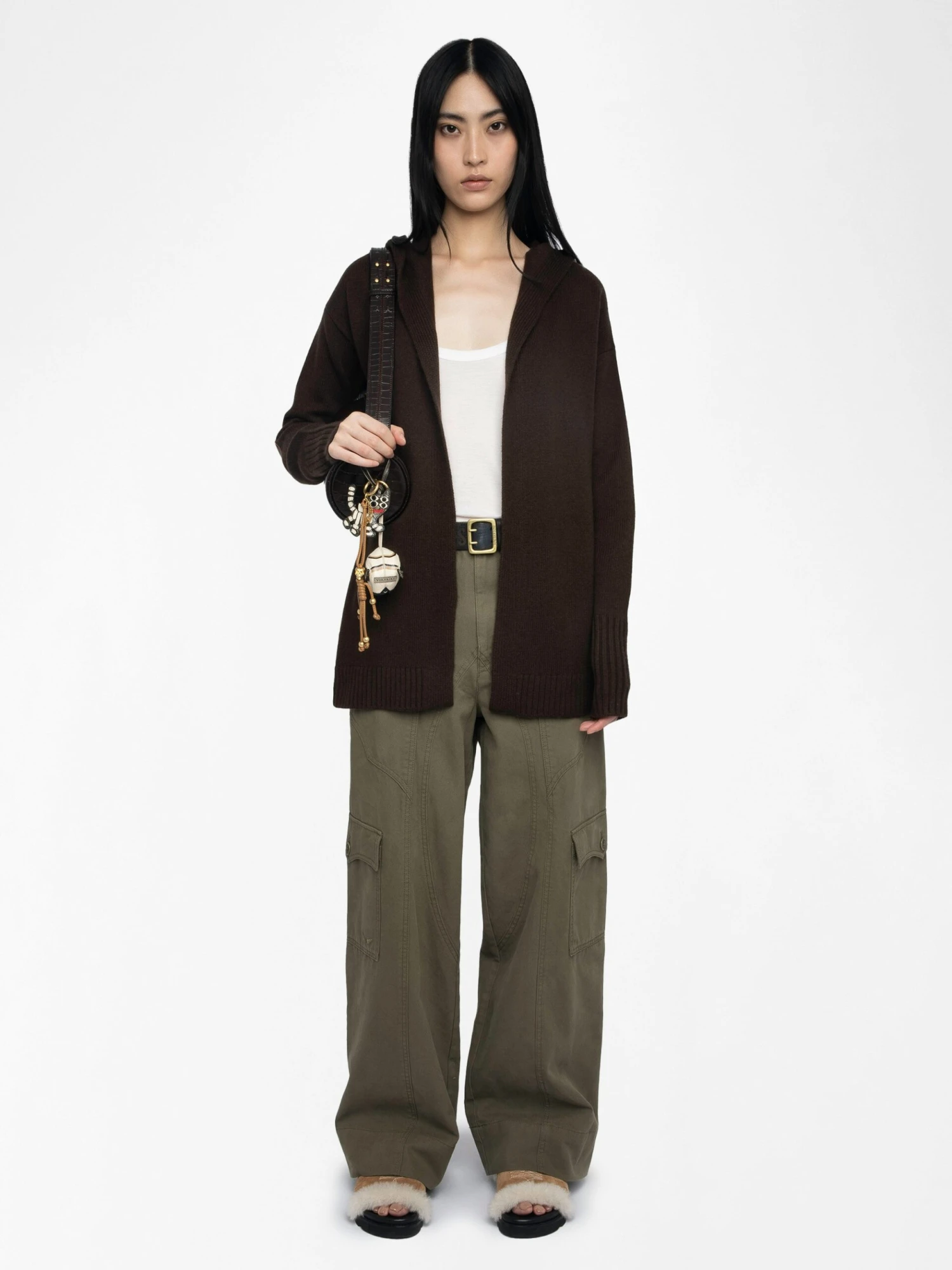 Cosya Cardigan Dark chocolate Zadig & Voltaire Cosya Cardigan Dark Chocolate -Zadig Et Voltaire KWCA01668 DARK CHOCOLATE SHOOTING 685d21bdb1cf3 scaled