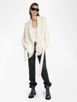 Zadig & Voltaire Alpa Coat Ecru -Zadig Et Voltaire KWCO01526 ECRU ADDI 1 6877c2ebc0c06