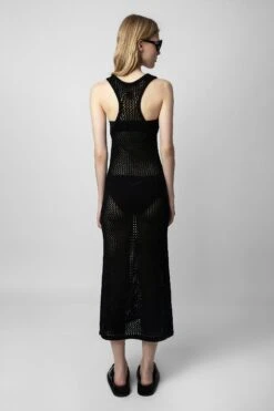 Zadig & Voltaire Nabys Crochet Dress Black -Zadig Et Voltaire KWDR00165 NOIR 9