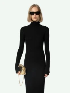 Zadig & Voltaire Mireille Dress Black -Zadig Et Voltaire KWDR00179 NOIR ADDI 1 6704e336826e7