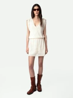 Zadig & Voltaire Alanis Dress Ecru