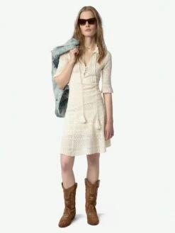 Zadig & Voltaire Memphisa Dress Ecru -Zadig Et Voltaire KWDR01211 ECRU ADDI 2 67a9e19e4ad63