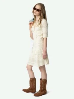 Zadig & Voltaire Memphisa Dress Ecru -Zadig Et Voltaire KWDR01211 ECRU ADDI 3 67a9e2a7ba779