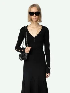 Zadig & Voltaire Ginza Skirt Black -Zadig Et Voltaire KWSK00013 NOIR ADDI 1 6704e347b6fa0