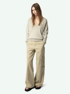 Zadig & Voltaire Vivi Patch Cashmere Sweater Geology