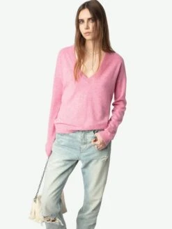 Zadig & Voltaire Vivi Patch Cashmere Sweater Phlox 2 Zadig & Voltaire Vivi Patch Cashmere Sweater Phlox -Zadig Et Voltaire KWSW00059 PHLOX ADDI 1 676054498fef8