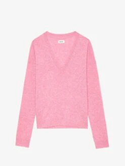 Zadig & Voltaire Vivi Patch Cashmere Sweater Phlox 5 Zadig & Voltaire Vivi Patch Cashmere Sweater Phlox -Zadig Et Voltaire KWSW00059 PHLOX PACKSHOT 6777f0a970abf