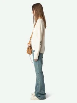 Zadig & Voltaire Cici Patch Cashmere Sweater Ecru -Zadig Et Voltaire KWSW00064 ECRU ADDI 2 675ff1efe7ec7