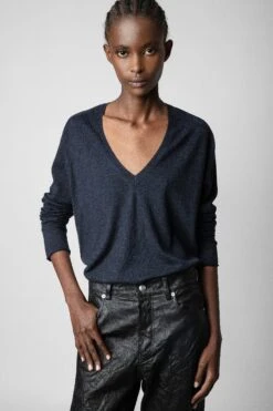 Zadig & Voltaire River Cashmere Sweater Encre -Zadig Et Voltaire KWSW01311 ENCRE 4 673caccda0103