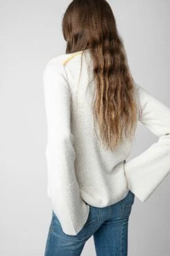 Zadig & Voltaire Louna Pullover Ecru -Zadig Et Voltaire KWSW01499 ECRU 5