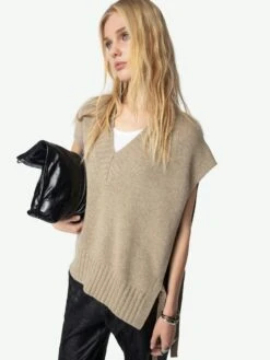 Zadig & Voltaire Maddy Cashmere Sweater Oatmeal 2 Zadig & Voltaire Maddy Cashmere Sweater Oatmeal -Zadig Et Voltaire KWSW01523 OATMEAL ADDI 2 67234f8064ad9