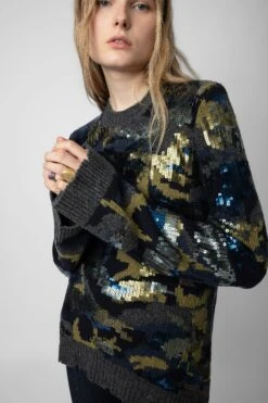 Zadig & Voltaire Cosmy Sequins Sweater Ardoise