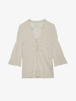 Zadig & Voltaire Taho Sweater Ecru -Zadig Et Voltaire KWSW01635 ECRU PACKSHOT