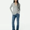 Zadig & Voltaire Riviera Cashmere Sweater Gris Chine Clair