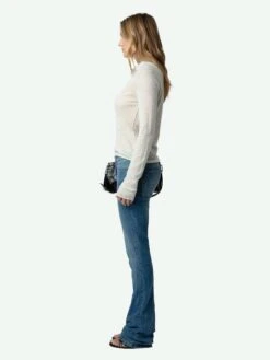 Zadig & Voltaire Sally Diamante Cashmere Sweater Neige 2 Zadig & Voltaire Sally Diamante Cashmere Sweater Neige -Zadig Et Voltaire KWSW01638 NEIGE ADDI 1 6627ce718882e