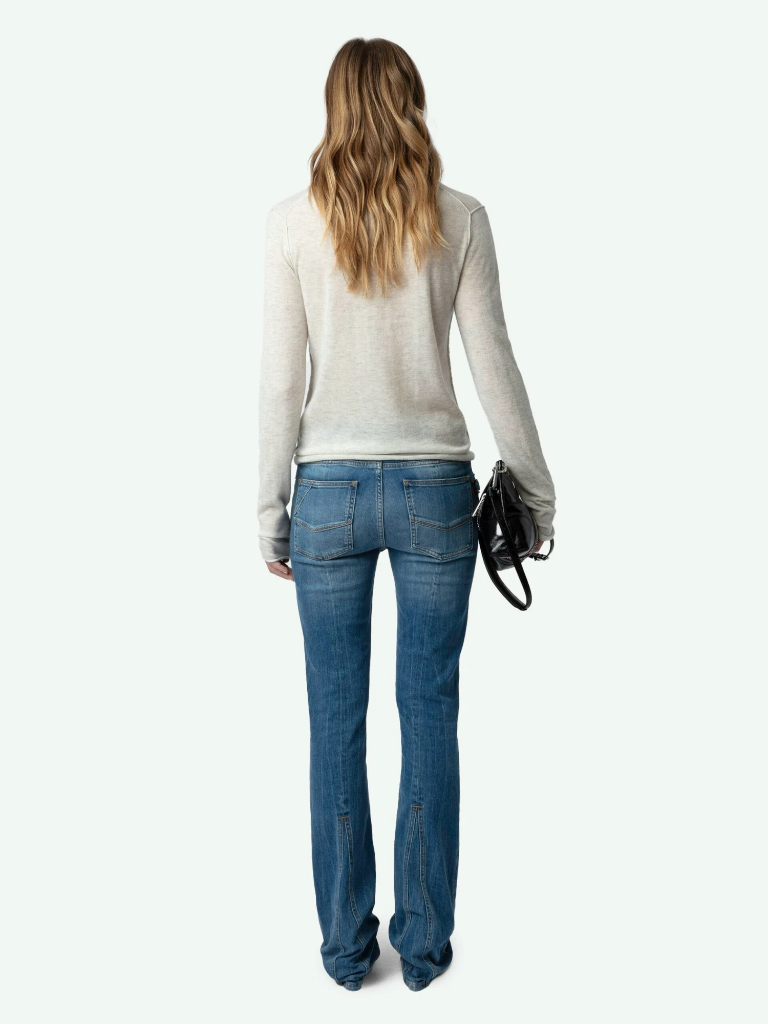 Sally Diamante Cashmere Sweater Neige Zadig & Voltaire Sally Diamante Cashmere Sweater Neige -Zadig Et Voltaire KWSW01638 NEIGE BACK 6627cd6b5a560 scaled