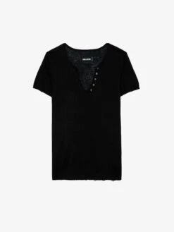 Zadig & Voltaire Celsy Cashmere Sweater Black -Zadig Et Voltaire KWSW01671 NOIR PACKSHOT 664332cc279b1