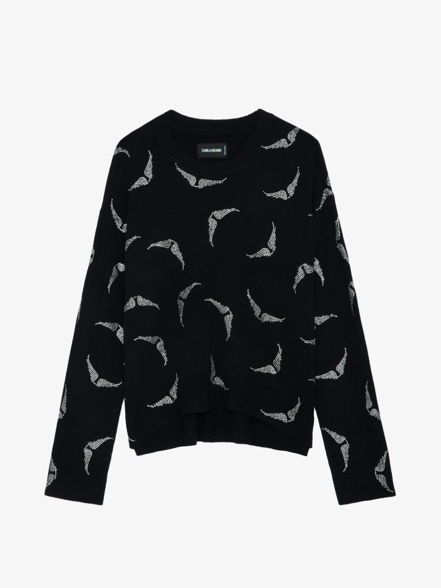Markus Diamanté Wings Cashmere Sweater Black Zadig & Voltaire Markus Diamanté Wings Cashmere Sweater Black -Zadig Et Voltaire KWSW01679 NOIR PACKSHOT 6694ecce03504 scaled