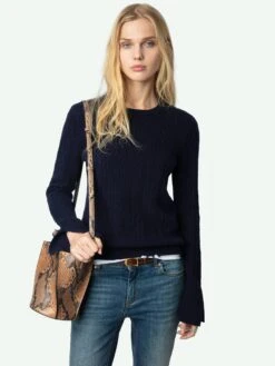 Zadig & Voltaire Jonasson Cashmere Sweater Encre -Zadig Et Voltaire KWSW02674 ENCRE ADDI 2 6728e26c1c931