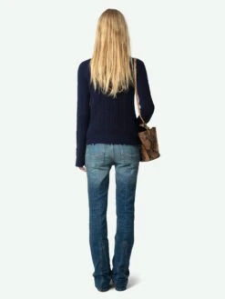 Zadig & Voltaire Jonasson Cashmere Sweater Encre -Zadig Et Voltaire KWSW02674 ENCRE BACK 6728e3af5e911