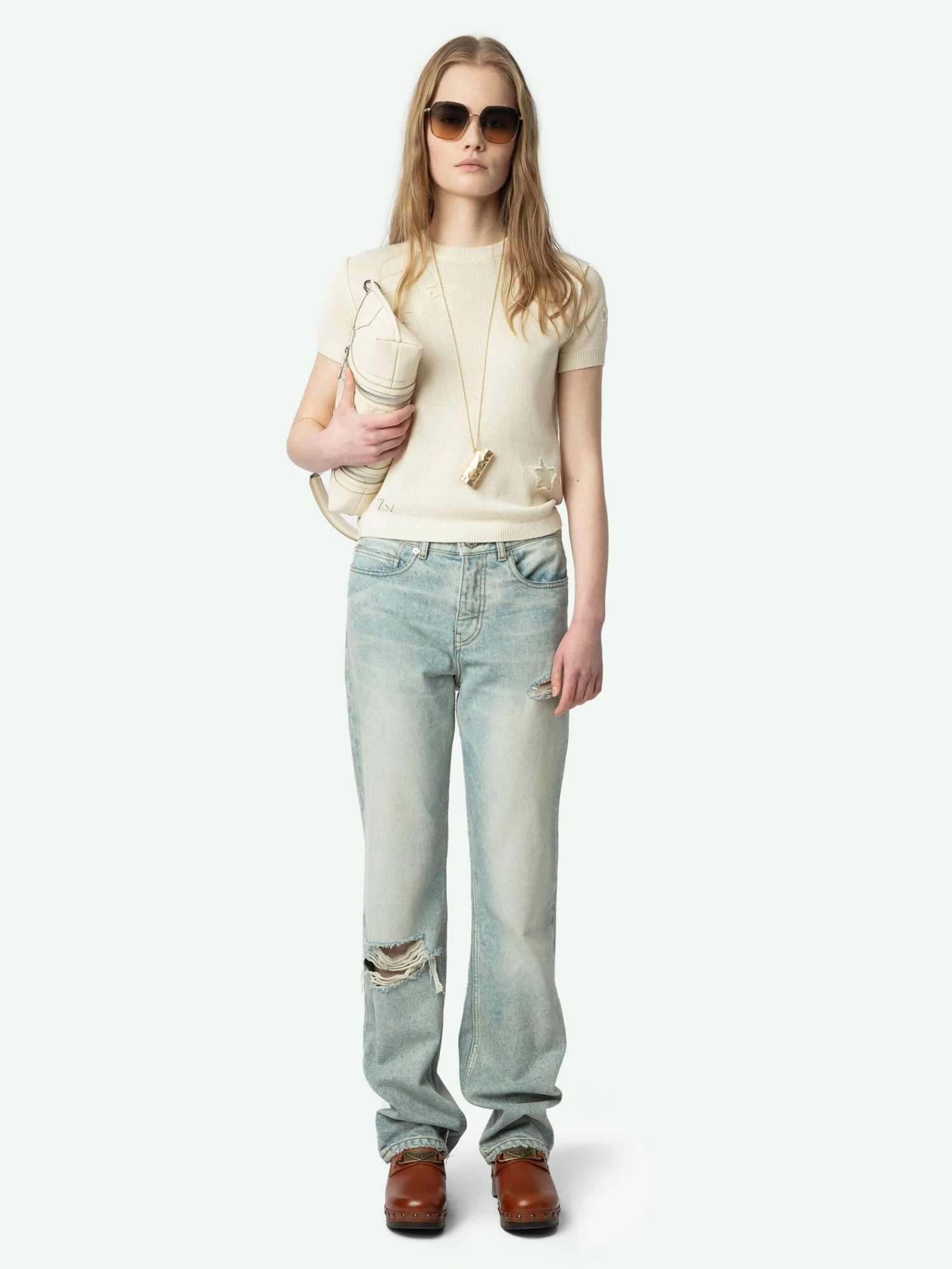 Bully Sweater Ecru Zadig & Voltaire Bully Sweater Ecru -Zadig Et Voltaire KWSW02691 ECRU SHOOTING 67aa08c5da283 scaled